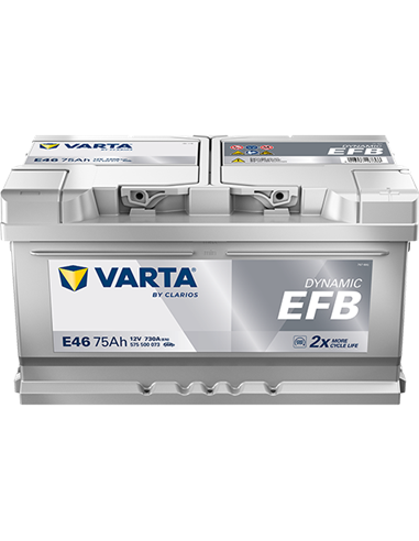 VARTA DYNAMIC EFB E46 12V 75Ah 730A - Borna Normala (dreapta +)