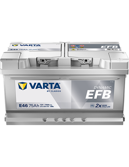 VARTA DYNAMIC EFB E46 12V 75Ah 730A - Borna Normala (dreapta +)