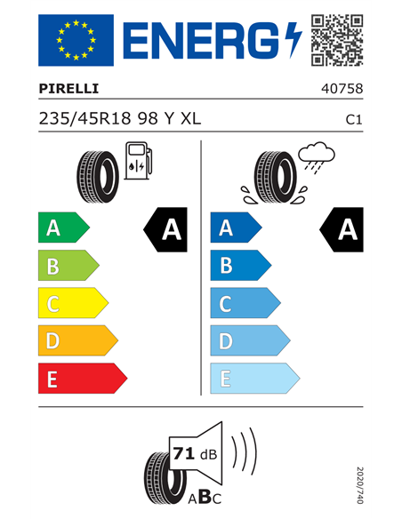 PIRELLI CINTURATO P7 2 235/45 R18 98Y XL