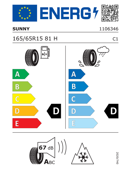 SUNNY NC501 165/65 R15 81H