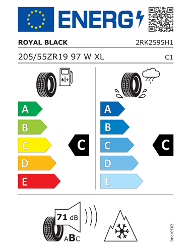 ROYAL BLACK ROYAL AS II 205/55 R19 97W XL