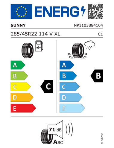 SUNNY NU025 285/45 R22 114V XL