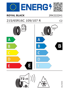 ROYAL BLACK ROYAL WINTER VAN 8PR 215/65 R16C 109/107R 2