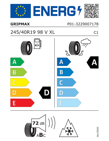 GRIPMAX SUREGRIP PRO WINTER 245/40 R19 98V XL
