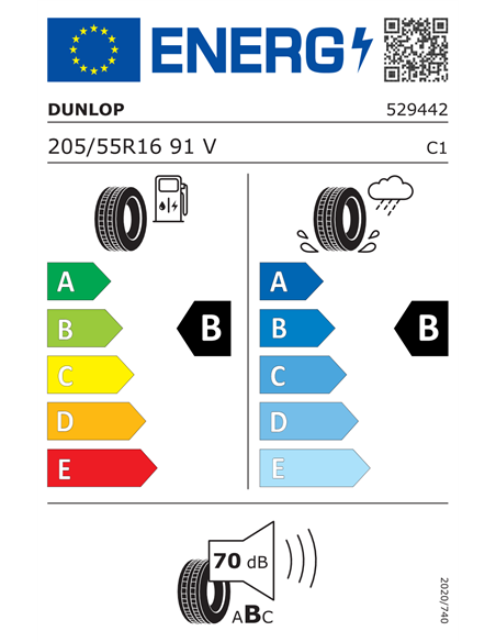 DUNLOP SP SPORT BLURESPONSE 205/55 R16 91V